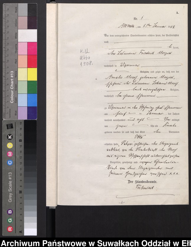 image.from.unit.number "[Geburts-Haupt-Register des Königlichen Preussischen Standes-Amtes Ukta Kreis Sensburg]"