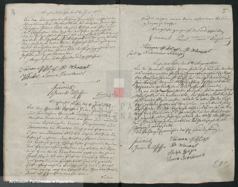 image.from.unit.number "[Protokolarz cechu krawców w Lesznie]. Wpisy uczniów, wyzwolin, rejestry dochodów i rozchodów"