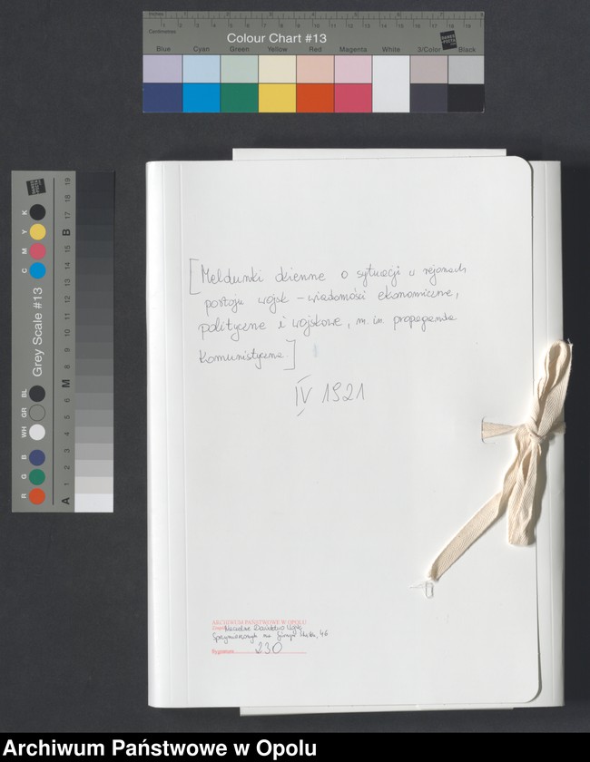 Obraz 2 z jednostki "/Meldunki dzienne o sytuacji w rejonach postoju wojsk - wiadomości ekonomiczne, polityczne i wojskowe, m.in. propaganda komunistyczna/ IV 1921"