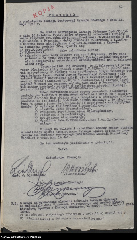 Obraz 19 z jednostki "Statut - regulaminy - instrukcje, wykaz akt."