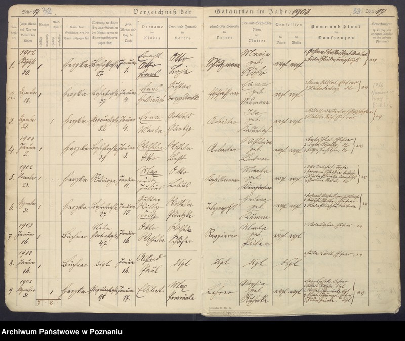Obraz 19 z jednostki "Verzeichnis der Getauften"