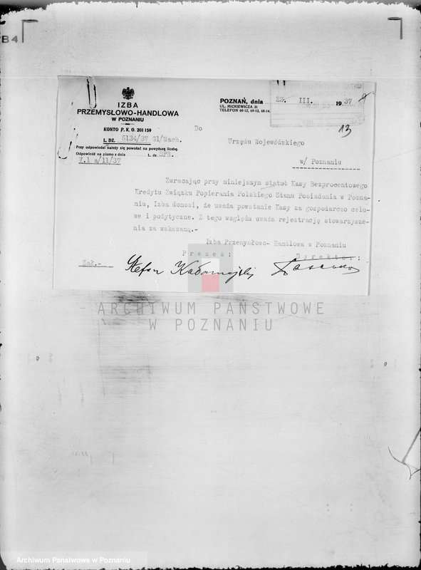 image.from.unit.number "/ Kasa Bezprocentowego Kredytu Związku Popierania Polskiego Stanu Posiadania w Poznaniu/"
