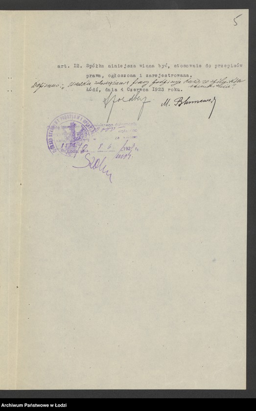 Obraz 7 z jednostki "Sz. Goldberg i M. Blumzweig – handel artykułami spożywczymi"