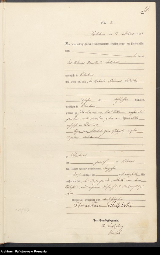 Obraz 11 z jednostki "Sterbe-Haupt-Register"