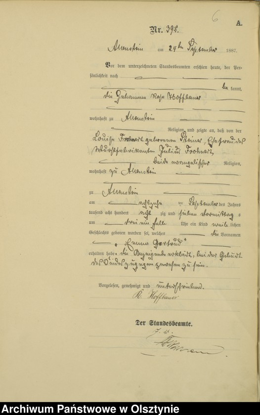 image.from.unit.number "Geburts-Haupt-Register Tom II,Nr 394 -590"