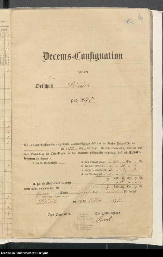 image.from.unit.number "Beläage zur Jahres-Rechnung der Kirchen-Kasse Kraplau"