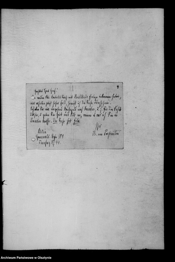 image.from.unit.number "/Korrespondenz des Rittmeisters Roon- pressentin mit Klaus Gf. Hahn/"