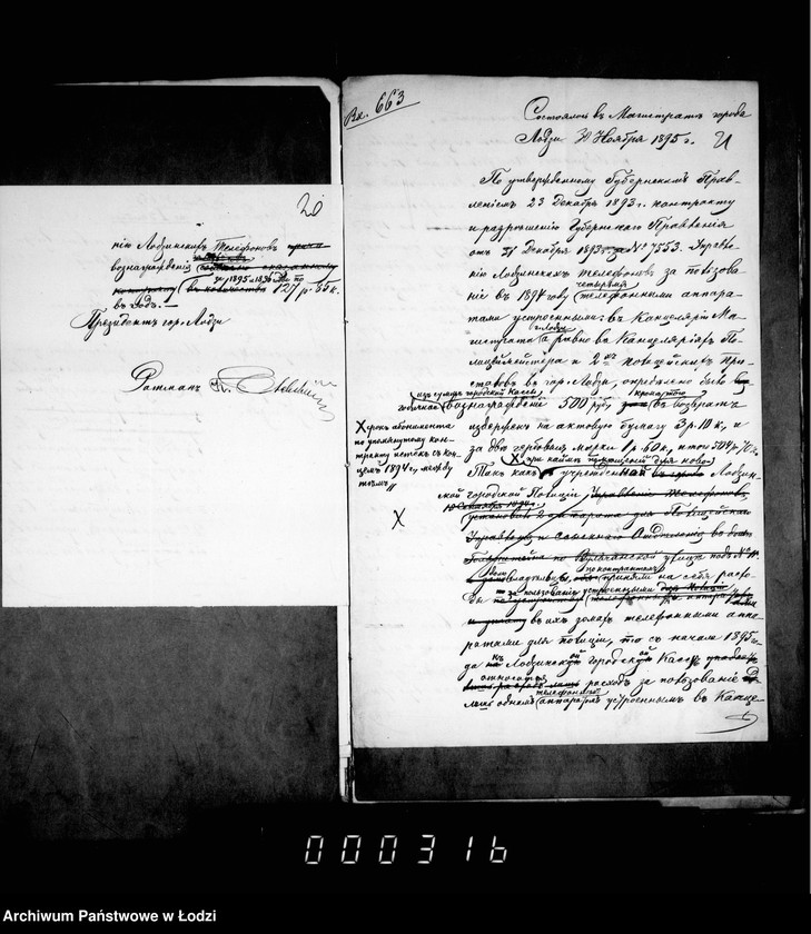 Obraz 19 z jednostki "O raschodach gorodskoj kassy za pol´zovanje telefonnymi apparatami"