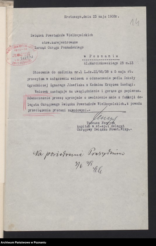 Obraz 20 z jednostki "Krotoszyn - akta delegata powiatowego."