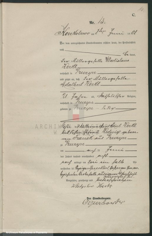 Obraz 16 z jednostki "Księga Aktów zgonu [Rejestr główny zgonów]"
