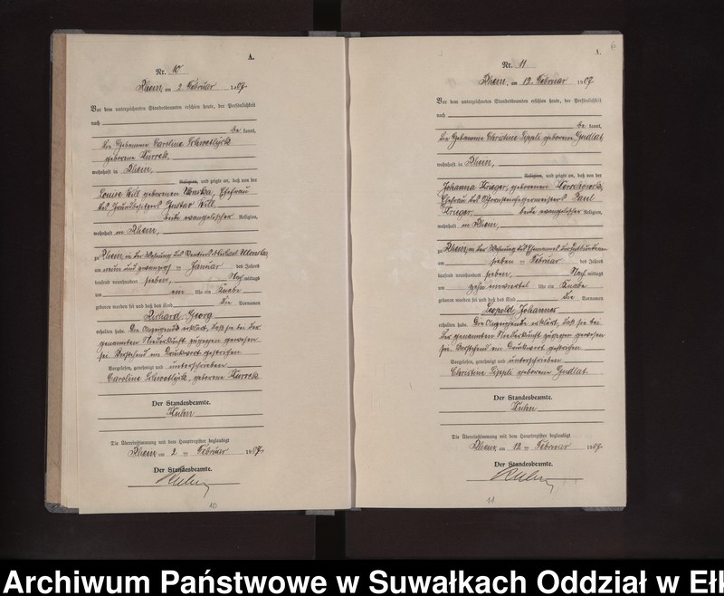 image.from.unit.number "Geburts-Neben-Register des Preussischen Standes-Amtes Rhein Kreis Lötzen"