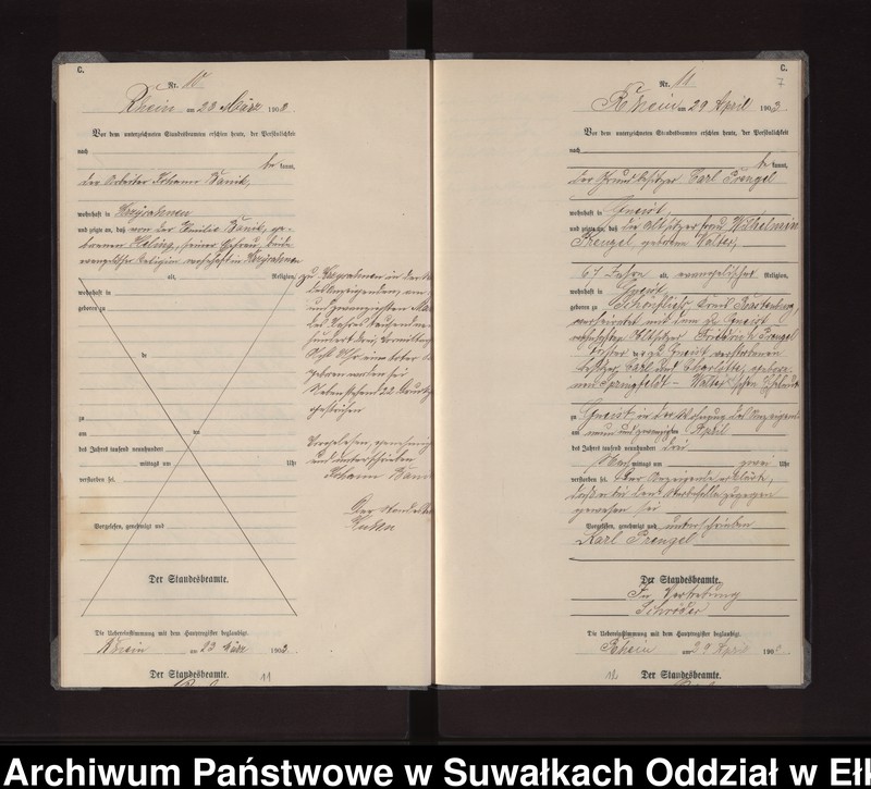 image.from.unit.number "Sterbe-Neben-Register des Königlichen Preussischen Standes-Amtes Gneist Kreis Loetzen"