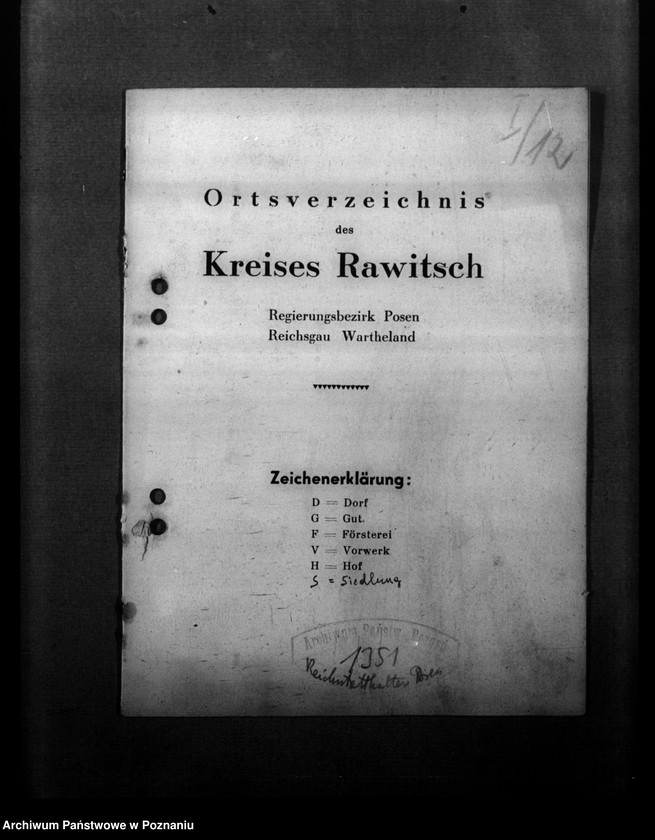 Obraz 4 z jednostki "Ortsverzeichnis des Kreises Rawitsch"