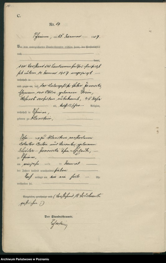 Obraz 17 z jednostki "Sterbe-Haupt-Register"