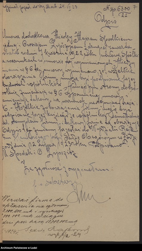 Obraz 9 z jednostki "Majer Spodek, Owsiej Lipszyc – prowadzenie interesów handlowych"