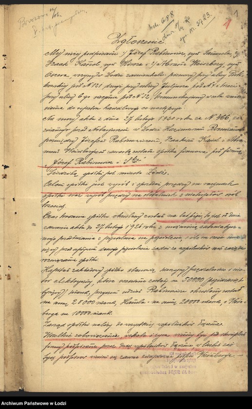 Obraz 3 z jednostki "„Józef Rabinowicz i s-ka” – wyrób i sprzedaż przędzy"