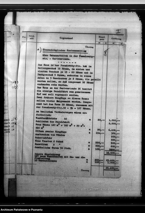 Obraz 12 z jednostki "Ulokowanie Gesundheitsamtu w Poznaniu"