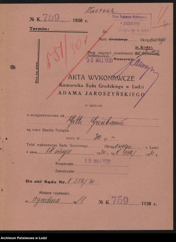 Obraz 6 z jednostki "Gitla Grynbaum- drobna sprzedaż mięsa"