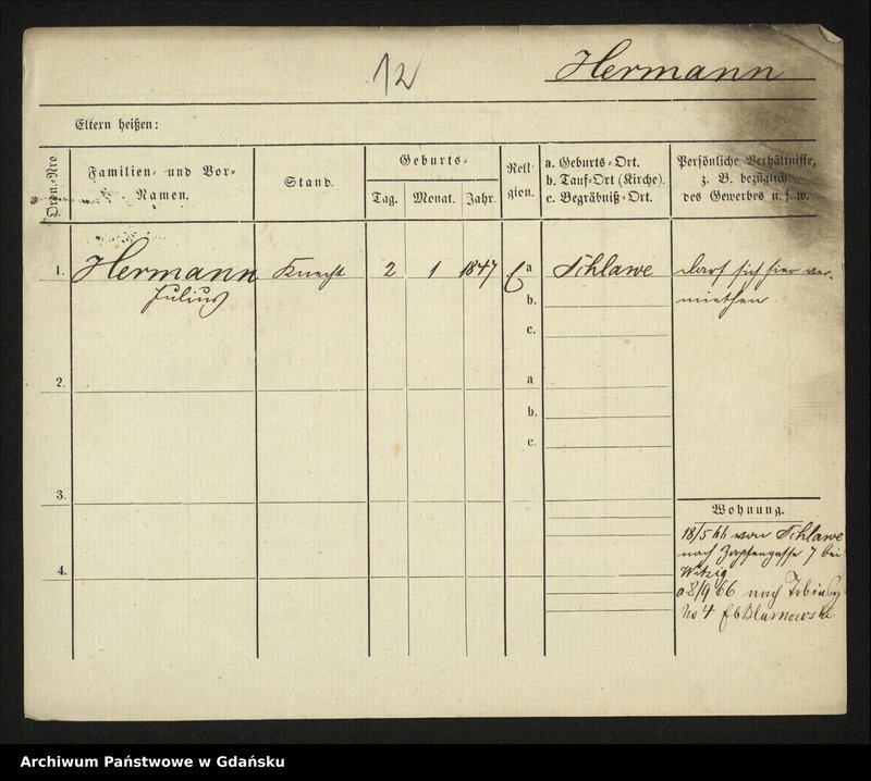 image.from.unit.number "Karty meldunkowe: Herrmann Julianne - Herrmann Wilhelmine"