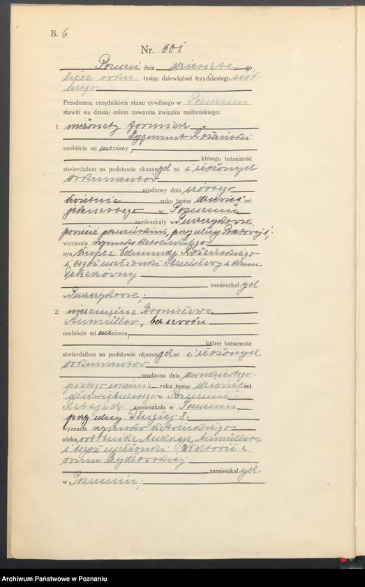 Obraz 8 z jednostki "Księga miejscowa małżeństw tom III [Rejestr główny małżeństw]"