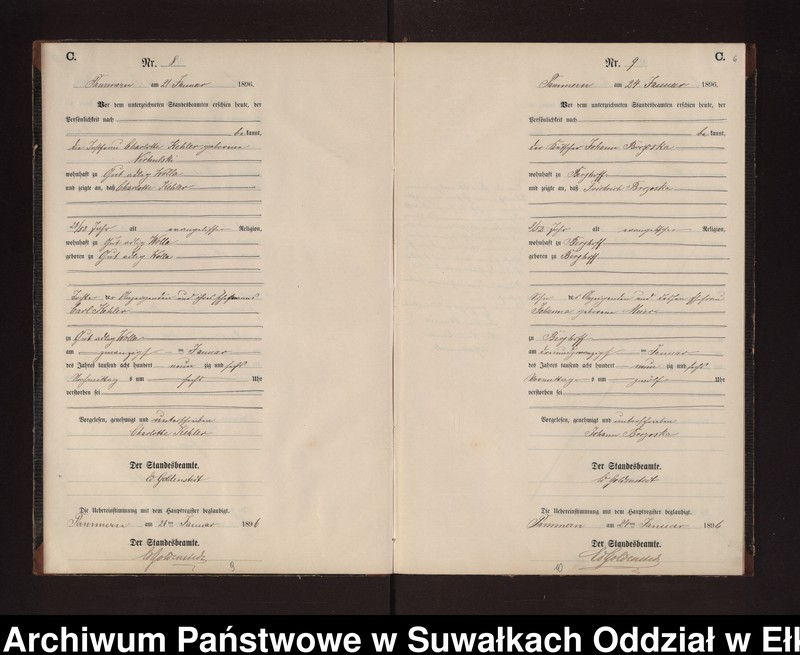image.from.unit.number "Sterbe-Neben-Register des Preussischen Standes-Amtes Neuhoff Kreis Loetzen"