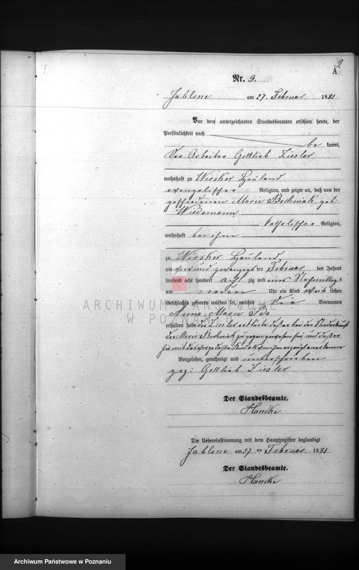 Obraz 11 z jednostki "Księga urodzeń"