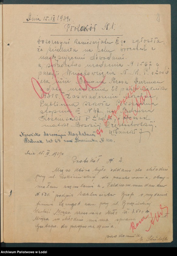 Obraz 4 z jednostki "[II Komisariat - protokoły i raporty patroli i posterunków]"