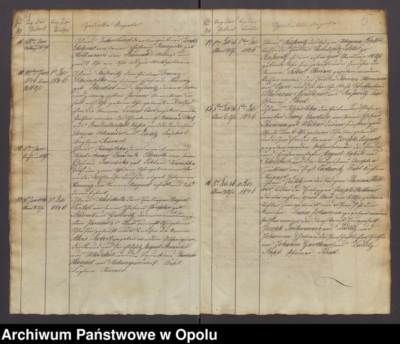 image.from.unit.number "Duplicat der in der katholischen Parochie Gross-Carlowitz Ottmachauer Archipresbyterats Grottkauer Kreises stattgefundenen Taufen, Traungen und Begräbnisse pro 1846"