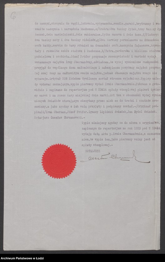 Obraz 8 z jednostki "Józef Prufer- wyrób towarów manufakturowych"