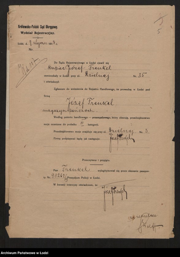 Obraz 7 z jednostki "Józef Frenkel- magazyn pończoch"