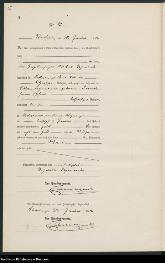 Obraz 13 z jednostki "Geburts-Neben-Register"