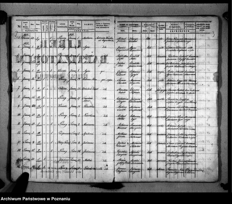 Obraz z jednostki "Liber baptisatorum, copulatorum, mortuorum"
