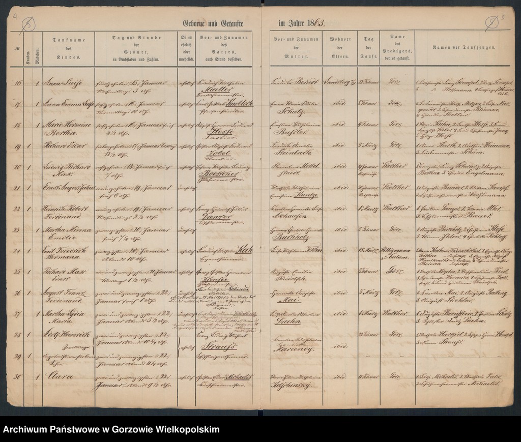 image.from.unit.number "Duplikate der Hauptkirche Landsberg an der Warthe (zawiera także księgi zgonów Konkordien Kirche mit der reformirten und Militair Gemeinde z 1863 r.)"