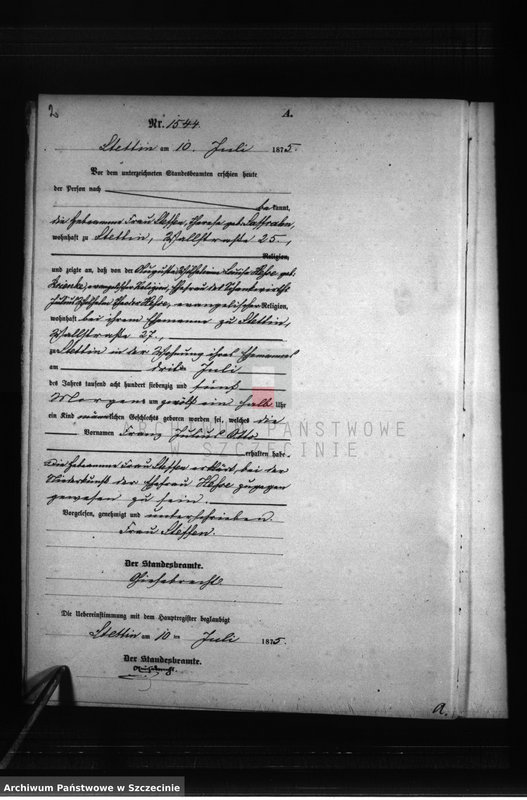 Obraz 9 z jednostki "Geburts-Register (Neben-Register) Band IV"