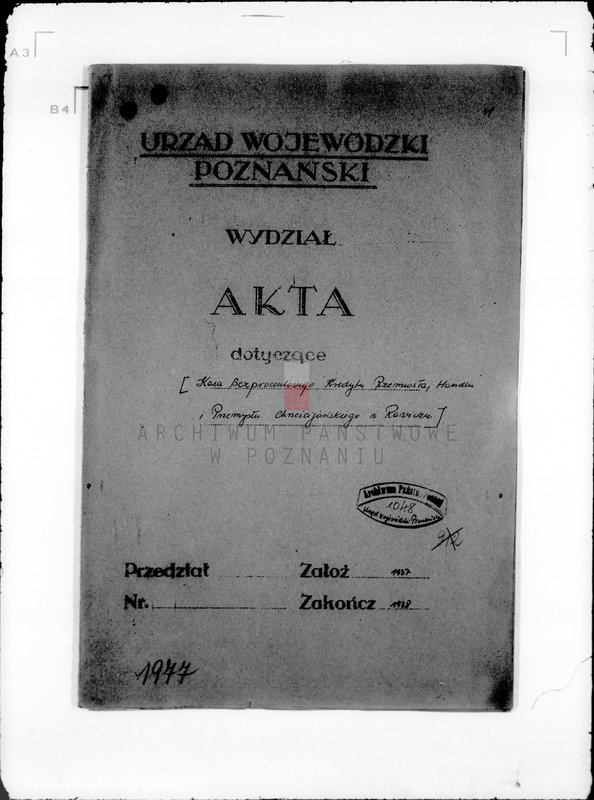 Obraz 4 z jednostki "/ Kasa Bezprocentowego Kredytu Rzemiosła, Handlu i Przemysłu Chrześcijańskiego w Rawiczu/"