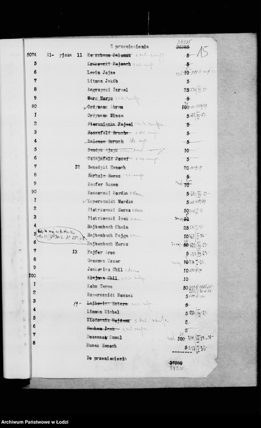 Obraz 19 z jednostki "Rejestr poborczy"