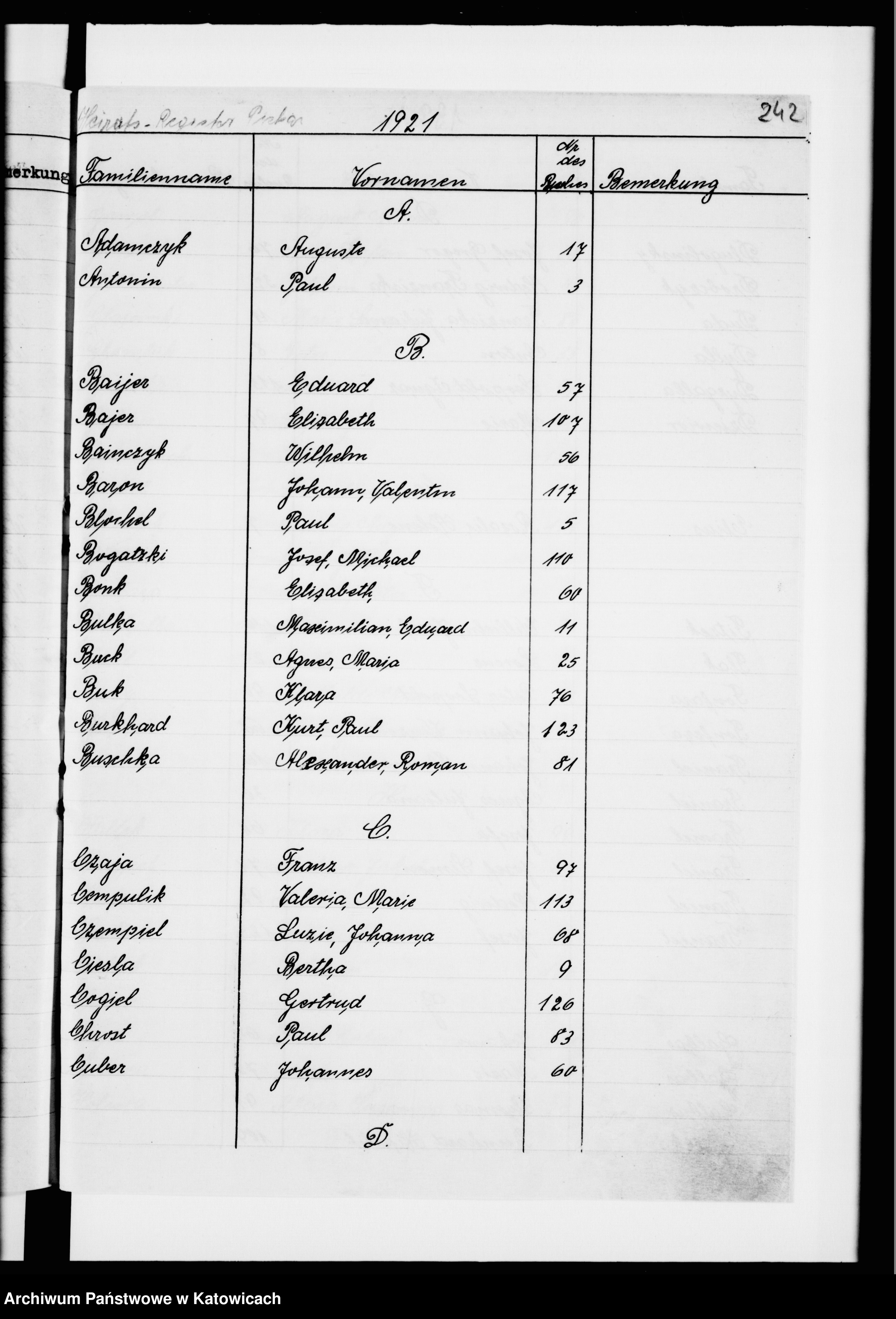 Skan z jednostki: Skorowidz do ksiąg małżeństw