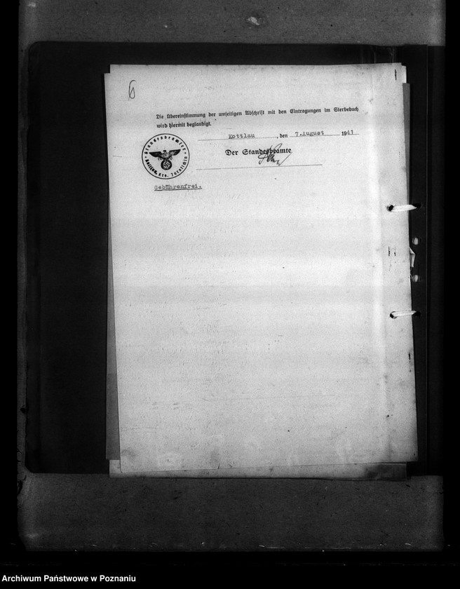 Obraz 11 z jednostki "Kreis Jarotschin (Jarocin). Wykazy miejscowych Niemców, którzy zginęli w 1939 roku."