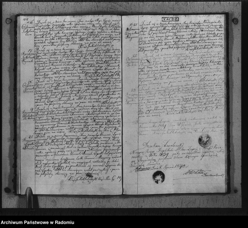 image.from.unit.number "Duplikat urodzonych, zaślubionych i zmarłych aktów połączonych religijno cywilnych gminy i parafii Kazanów na rok 1839"