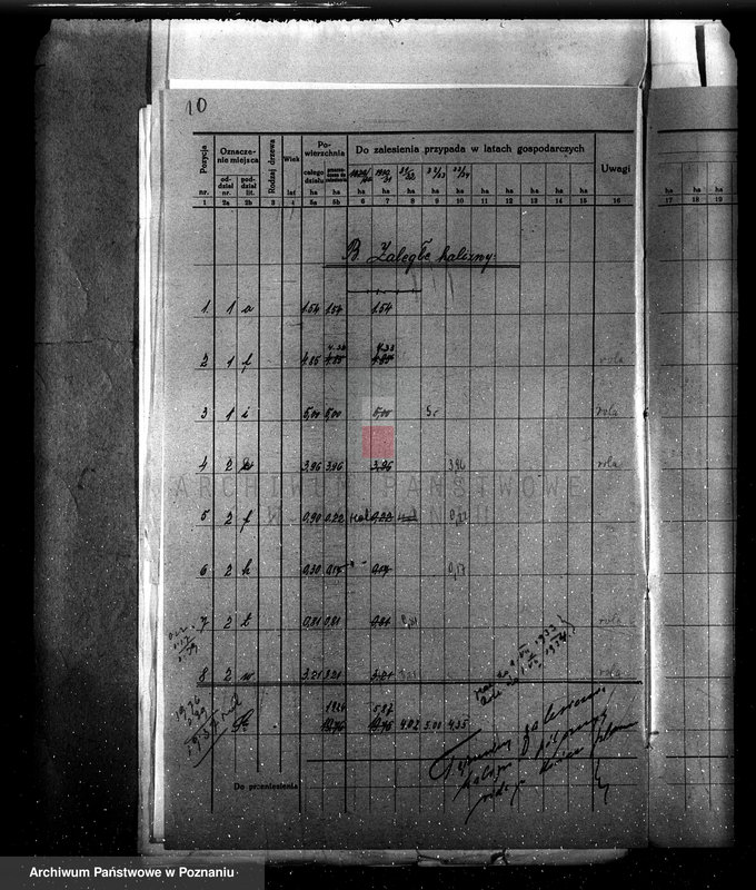 Obraz 14 z jednostki "Plan urządzenia gospodarstwa leśnego dla lasu majętności Lusówko powiat poznański 1930-1940"
