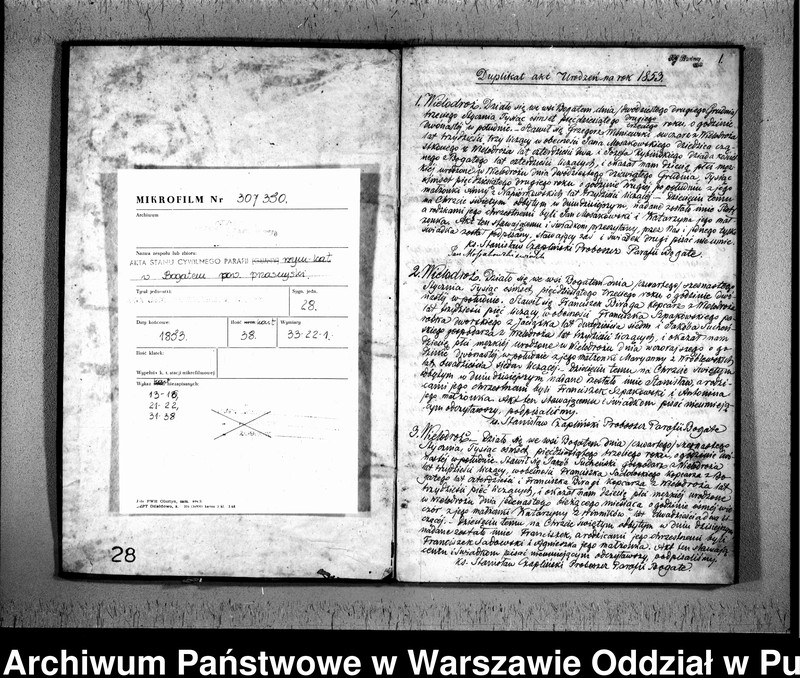 Obraz 3 z jednostki "Akta urodzeń, małżeństw i zgonów"