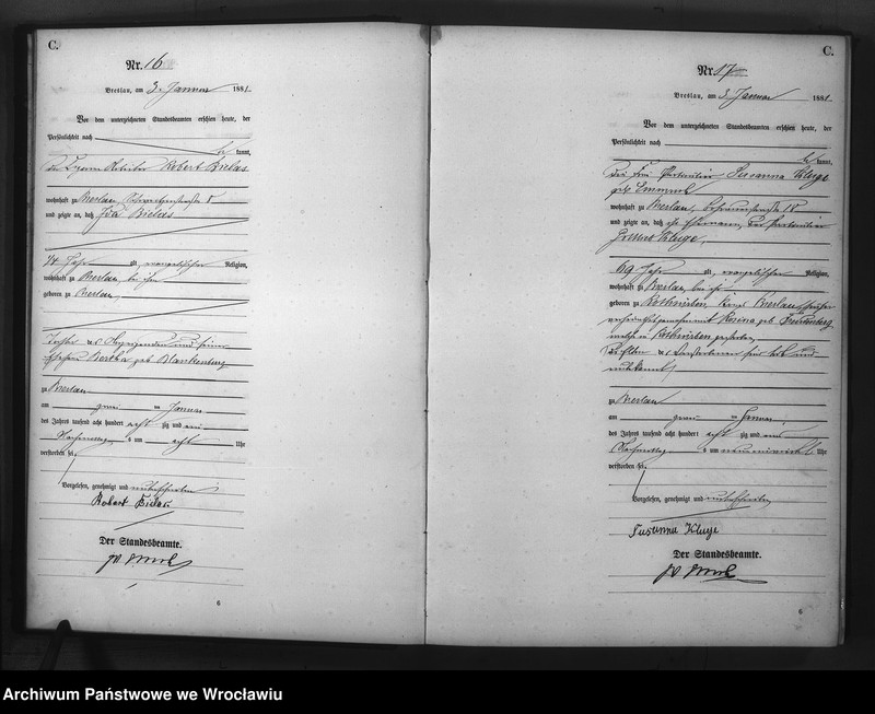 image.from.unit.number "Sterbe-Haupt-Register Breslau II 1881 Band 1"