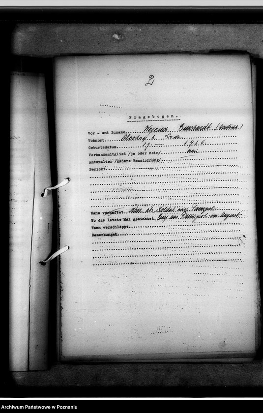 Obraz 6 z jednostki "Zweigstelle Litzmannstadt (Łódż) Vermissten - Listen. Soldaten 1- 81"