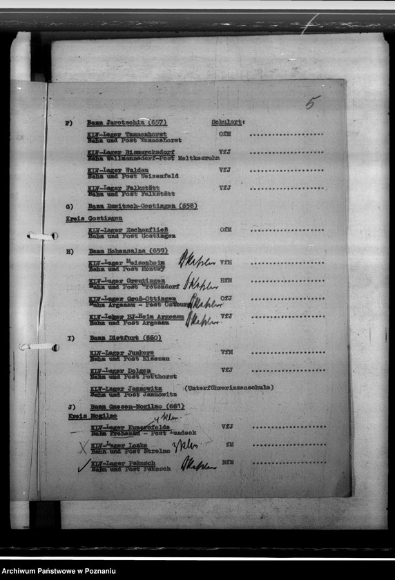 Obraz 9 z jednostki "K L V - Lager. Fortlaufende Liste"