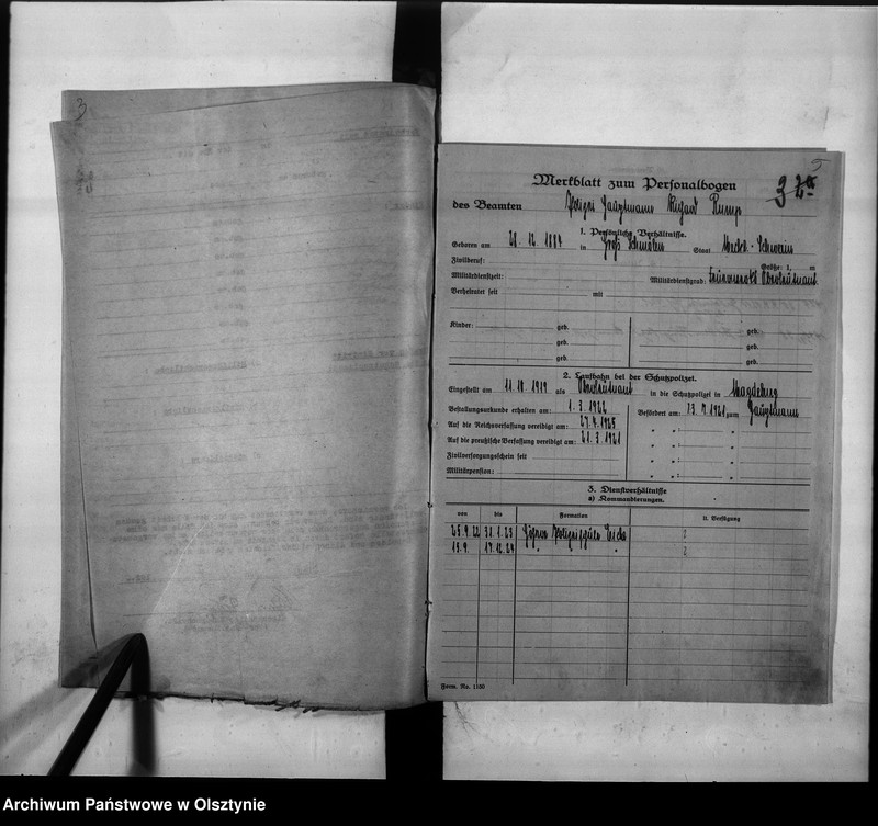 image.from.unit.number "Personal-Akten Richard Jacob Friedrich August Rump Pol. Major"