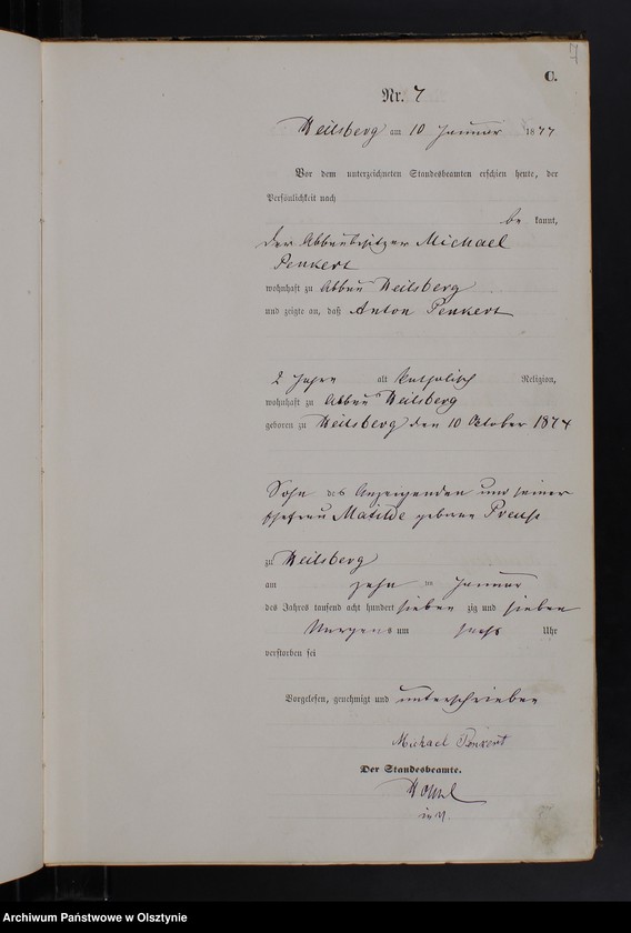 image.from.unit.number "Sterbe-Haupt-Register Nr 1 - 164"