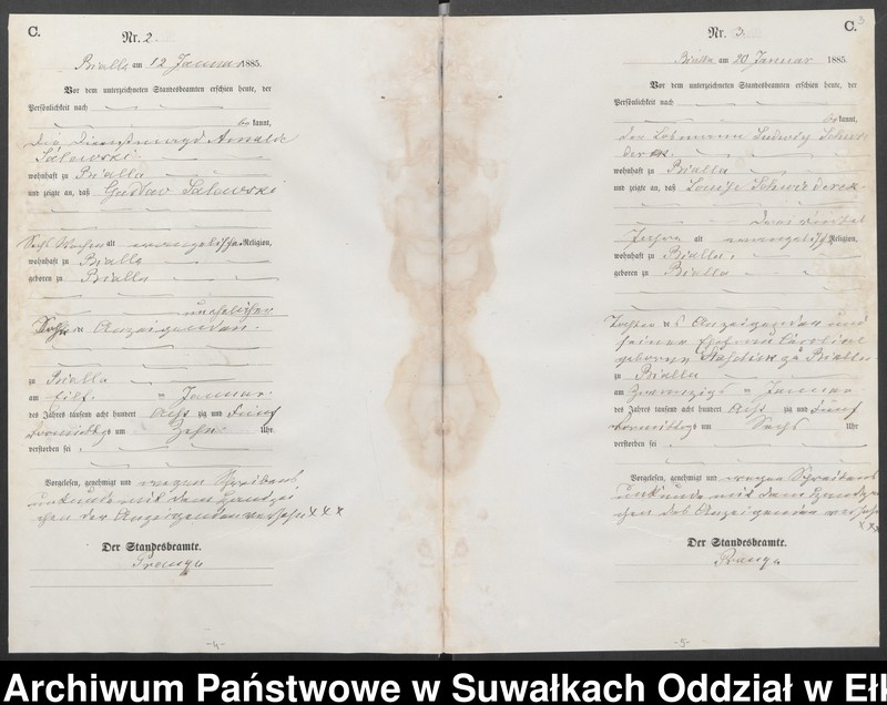 image.from.unit.number "Sterbe-Haupt-Register des Königlichen Preussischen Standes-Amtes Bialla Kreis Johannisburg"