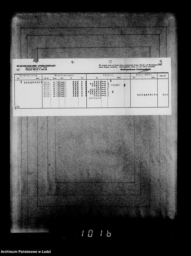 Obraz 7 z jednostki "Bankkonto nr 700"