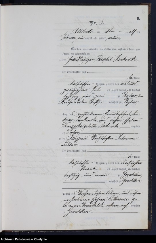 image.from.unit.number "Heiraths-Neben-Register Nr 1 - 20"