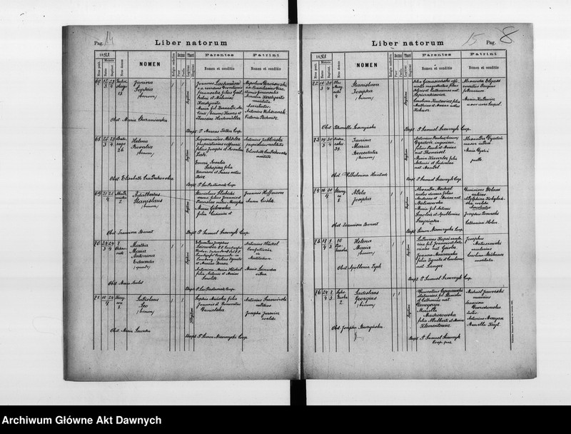 image.from.unit.number "Parafia: Lwów, parafia św. Andrzeja. Dekanat: Lwów. Księga metrykalna urodzeń, ślubów i zgonów dla całej parafii."